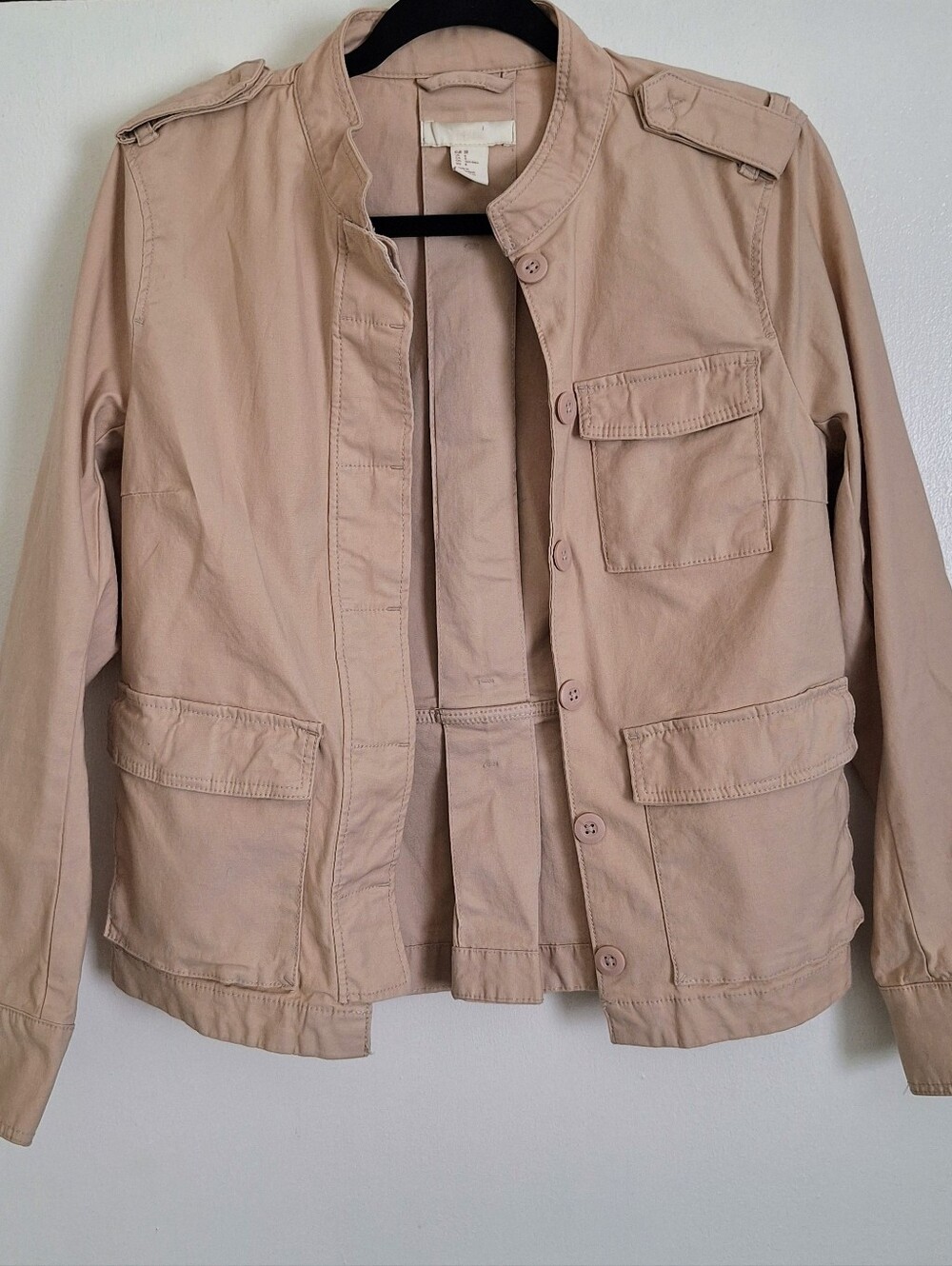 H&M Blush Pink Utility Field Jacket